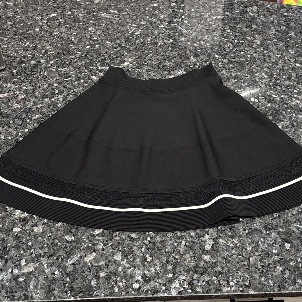 A.L.C. Black Skater Skirt with White Trim